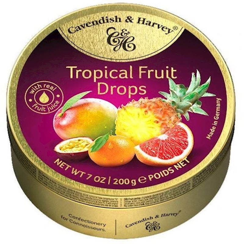 Cavendish & Harvey Boîte Tropical Fruit Drops 200g