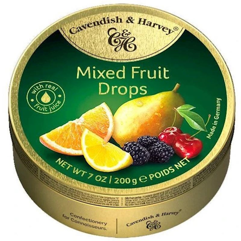 Cavendish & Harvey Boîte Mixed Fruit Drops 200g