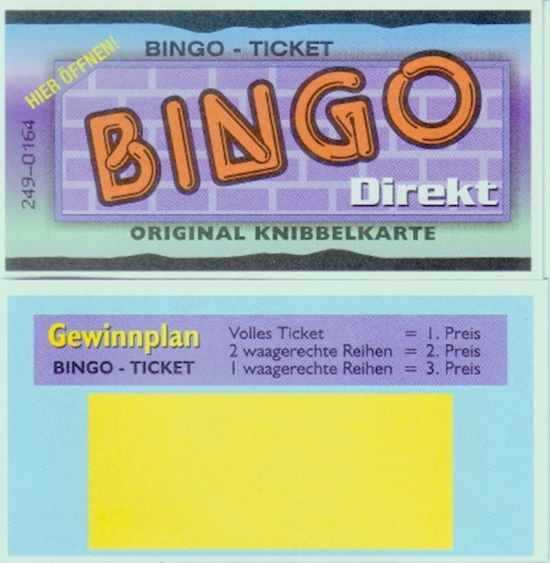 Bingo Direkt Tickets Serie zu 800 Stück