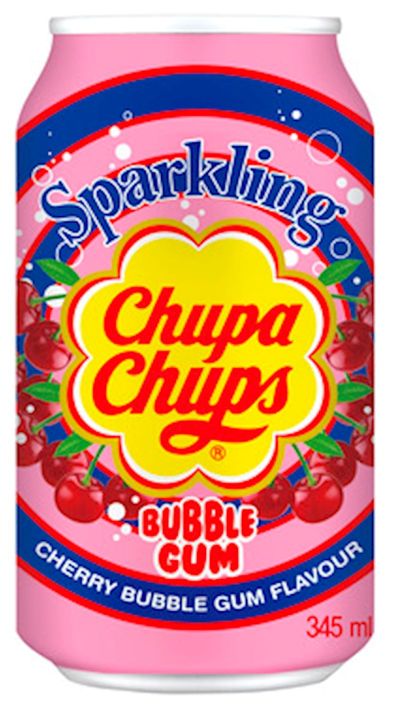 Chupa Chups Drink 345ml Cherry Bubble Gum Flavour