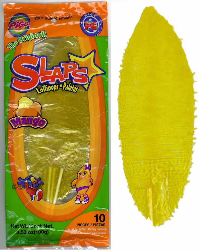 Pigüi Mexican Slaps Lollipops Mango 10 Slaps im Beutel