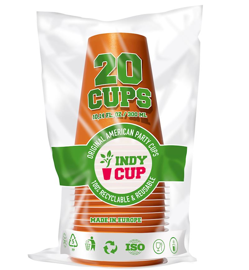 Gobelet Orange Cups 300ml, 20pcs