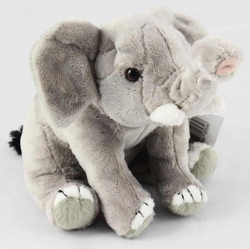 Peluche éléphant, gris 16cm