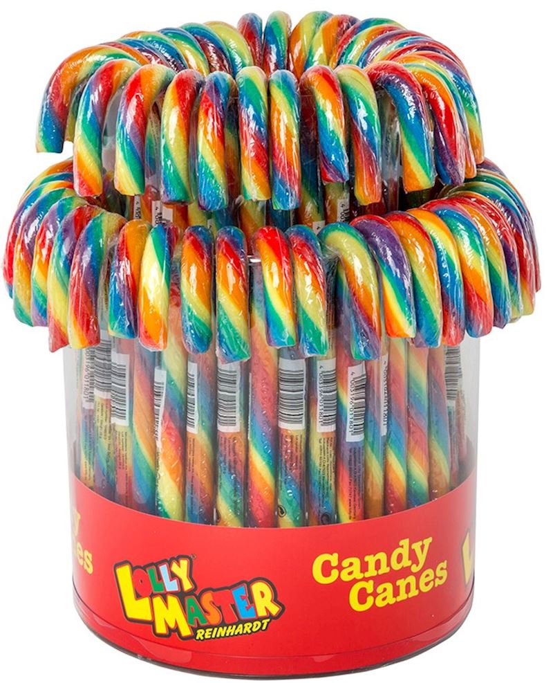 Candy Canes Arc-en-ciel 28g Canne à sucre 18cm