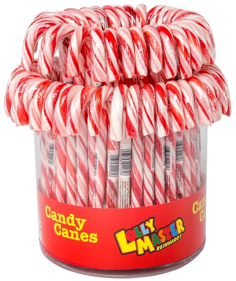 Candy Canes à la fraise 28g Canne à sucre 18cm rouge/blanc