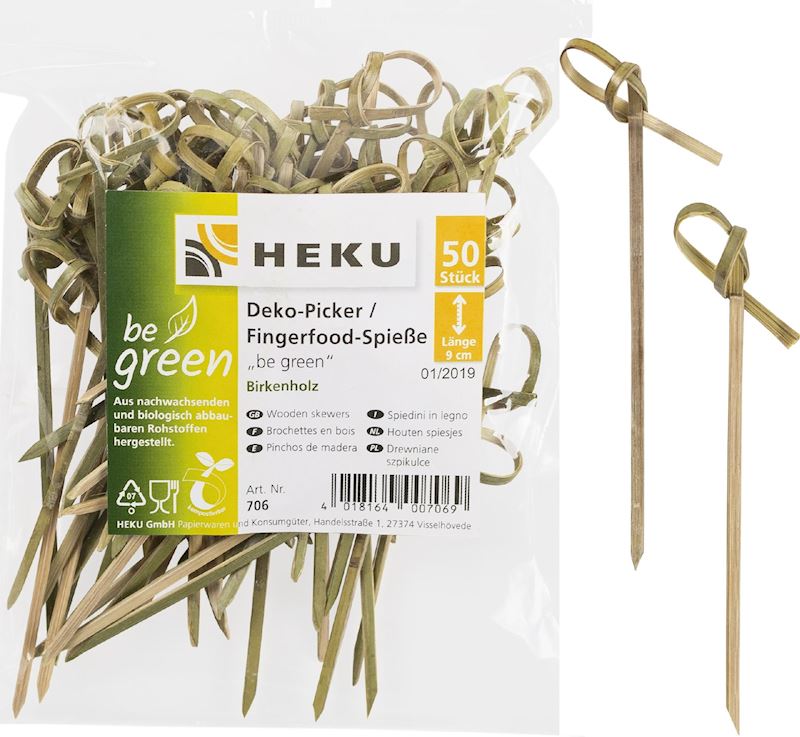 Deko-Picker be green 50 Stk. 9cm Bambus