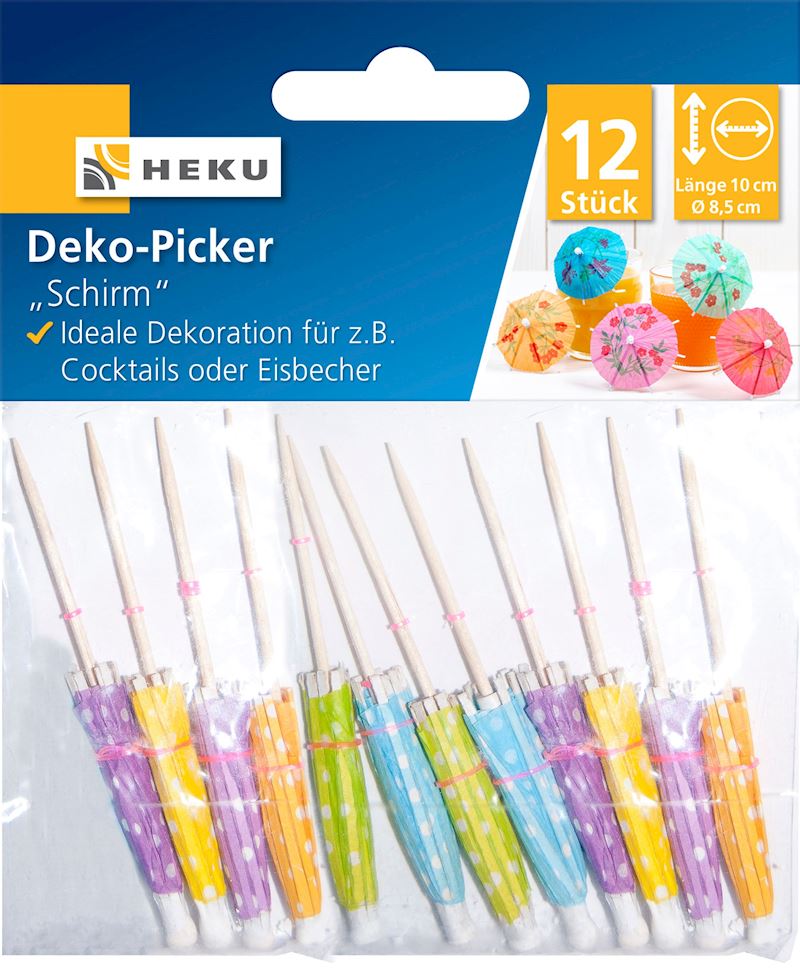 Deko Picker Schirm 12 Stück 10cm