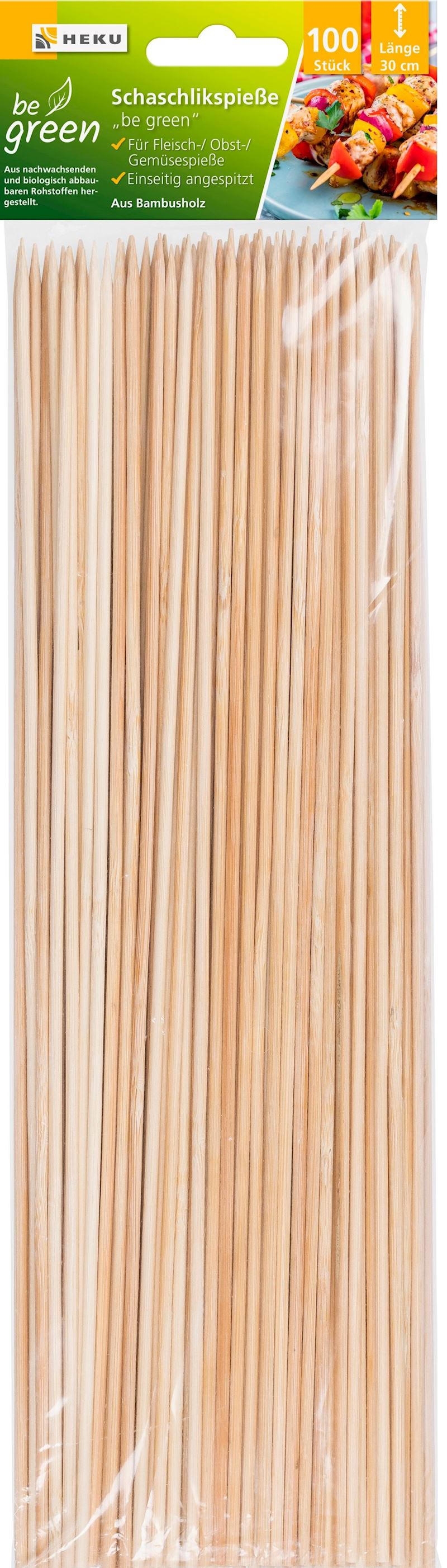 Schaschlikspiesse 100 Stk. 30cm aus Bambus 3mm DM