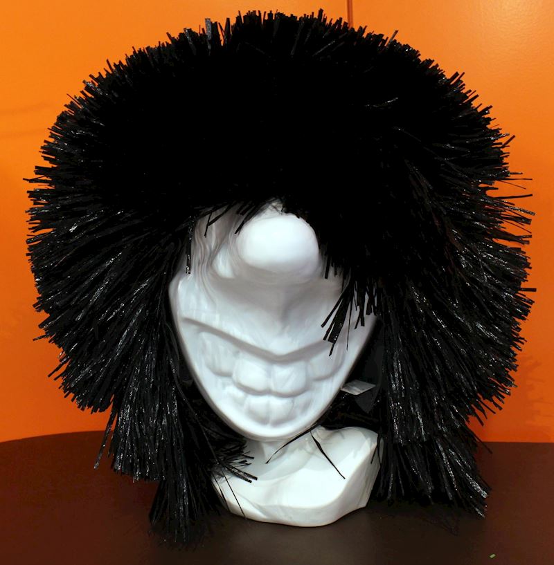 Perruque, noire 60 cm