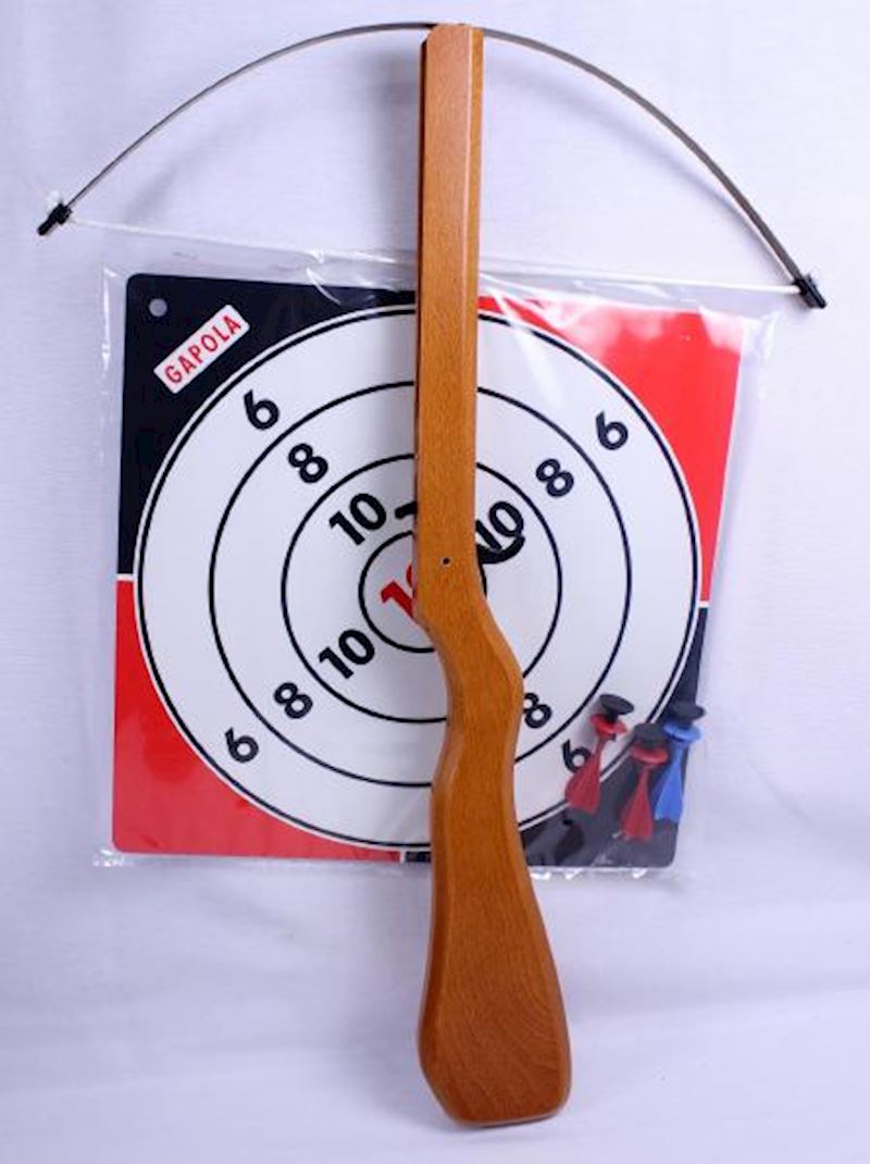 Armbrust Holz 55cm mit Zielscheibe & Pfeilen