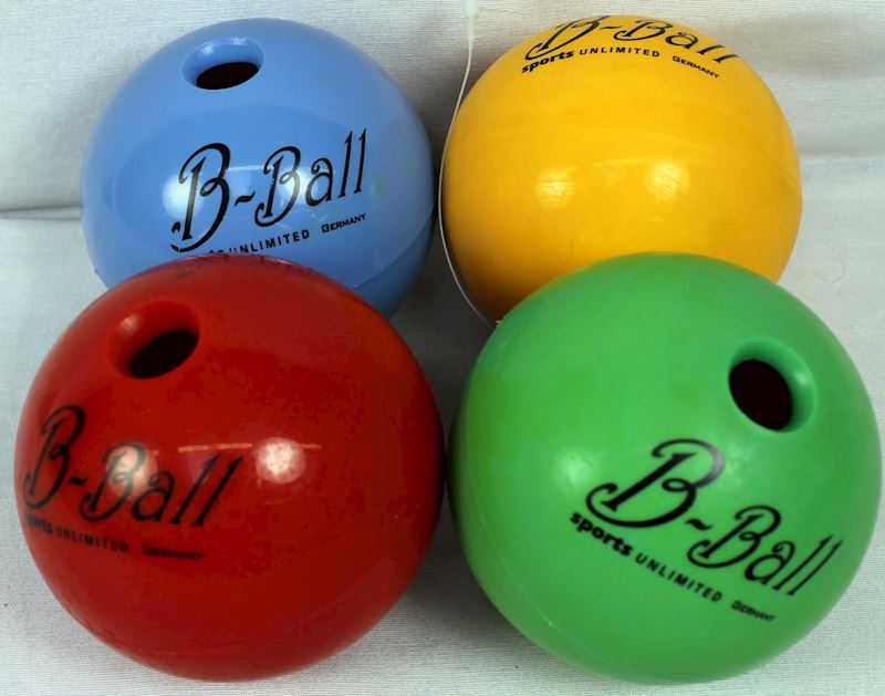 Wurfball mit Glocke Hartgummi 10cm DM 208g 4 Farben