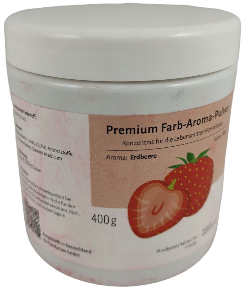 Zuckerwatte Farb-Aroma Erdbeere rot Dose a 400g