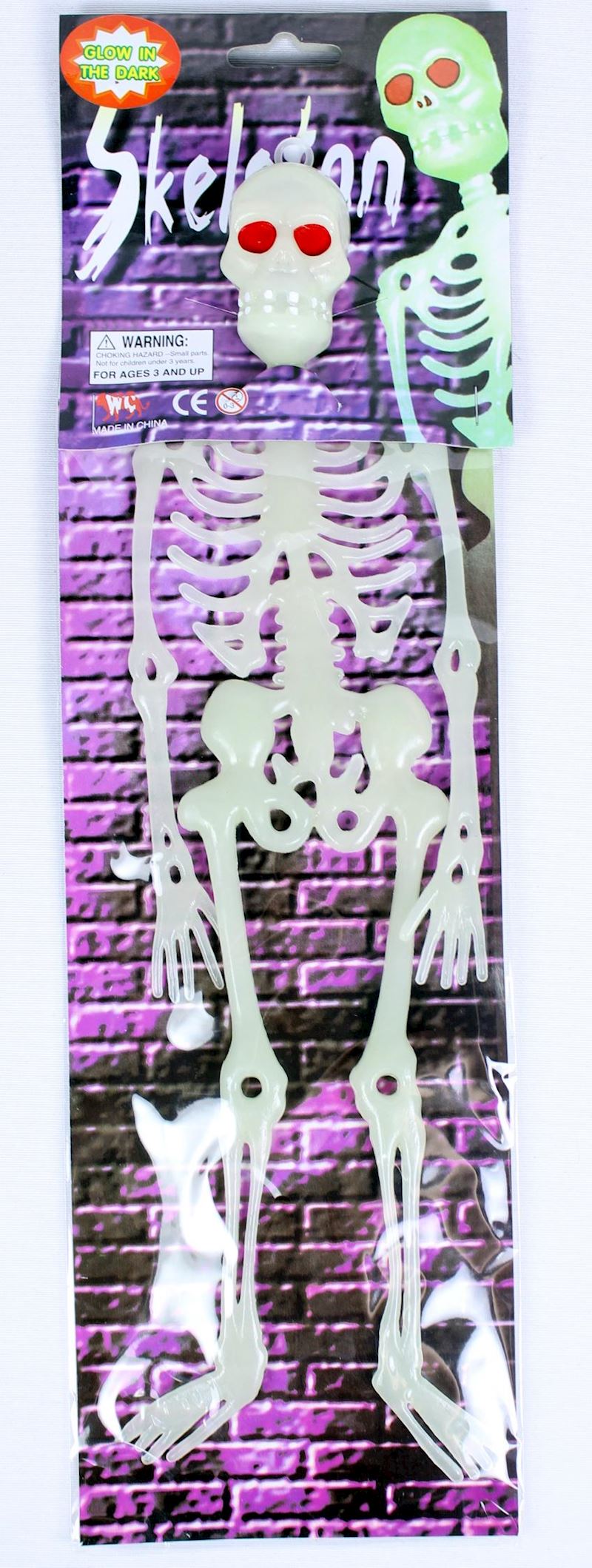 PVC Squelette 40 cm brille dans le Foncé