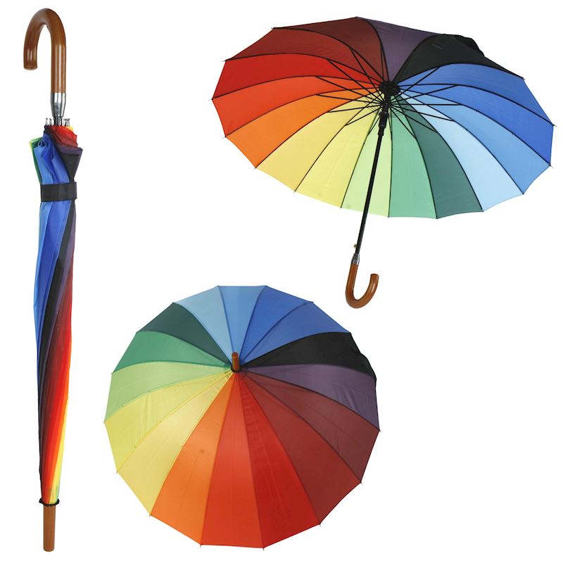 Parapluie couleurs arc en ciel 