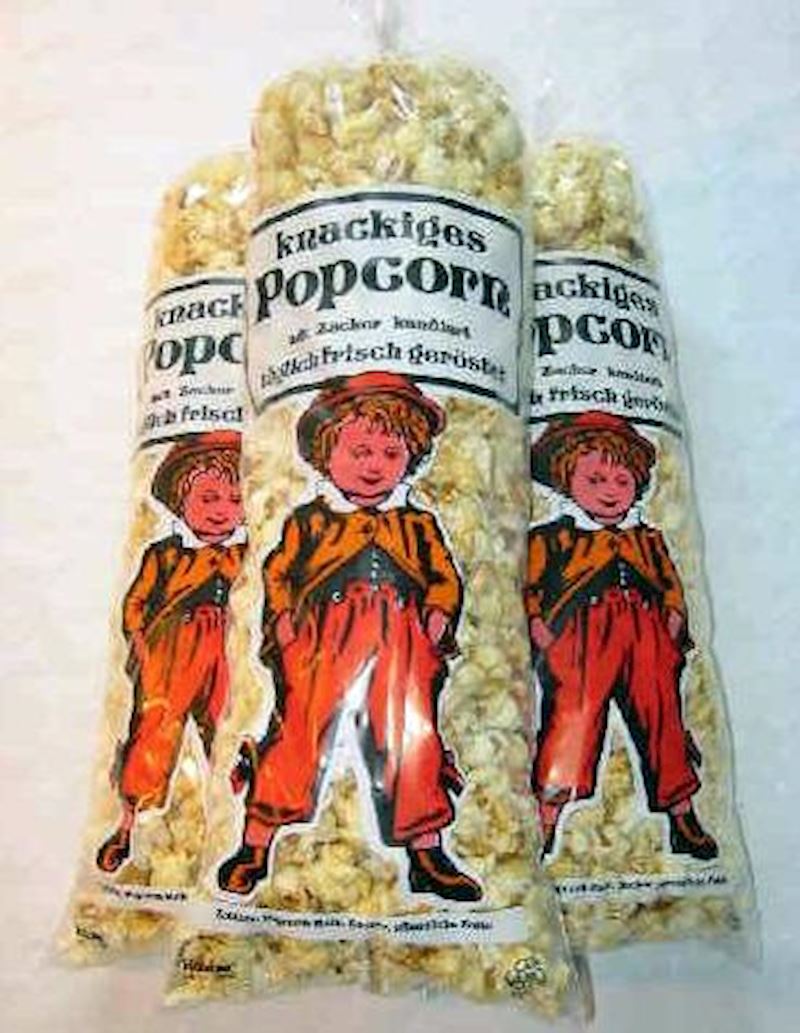 Popcorn Polybeutel mit Druck Zucker 170x440mm