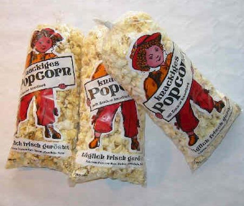 Popcorn Polybeutel mit Druck Zucker 150x320mm