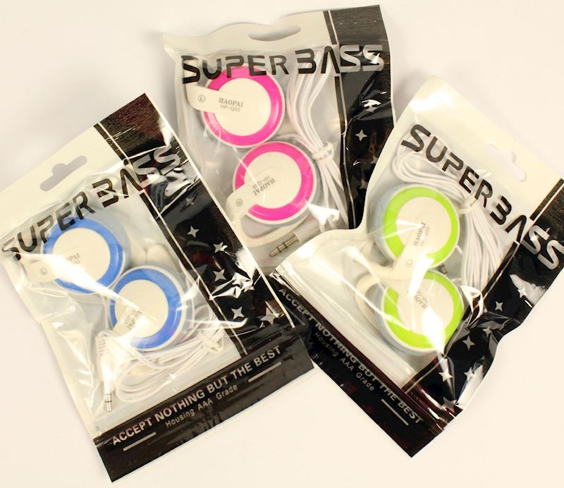 Kopfhörer Superbass mit Ohrclip 3 Farben