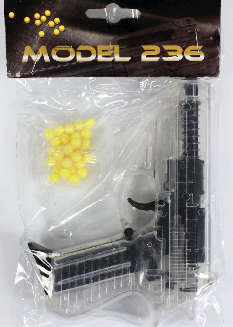 Pistole Air Soft Gun Mini transparent 14cm