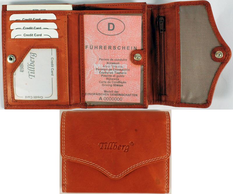 Portemonnaie pour femmes marron, 12.5x10x1.5cm