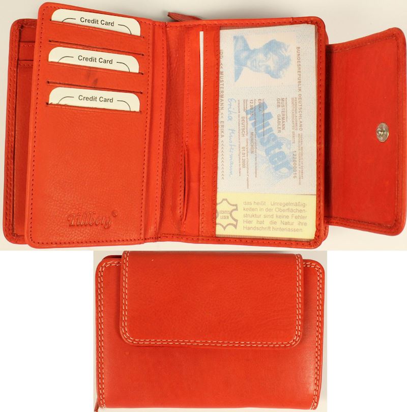 Portemonnaie rouge 13x9x3cm