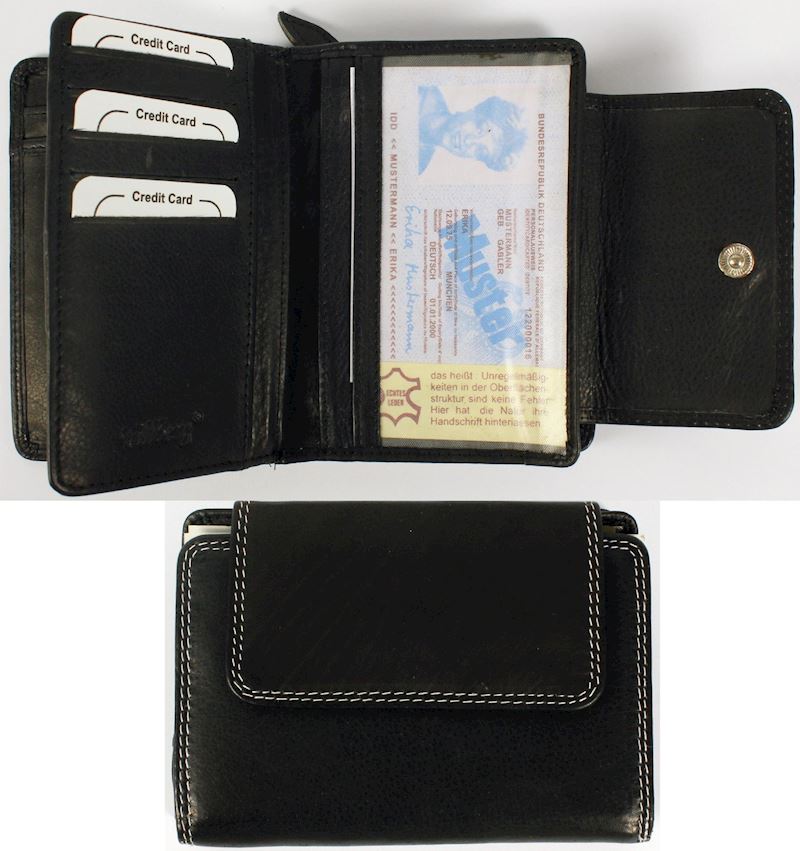 Portemonnaie noir 13x9x3cm