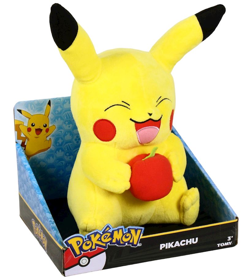 Plüsch Pokémon Pikachu mit Apfel 29cm