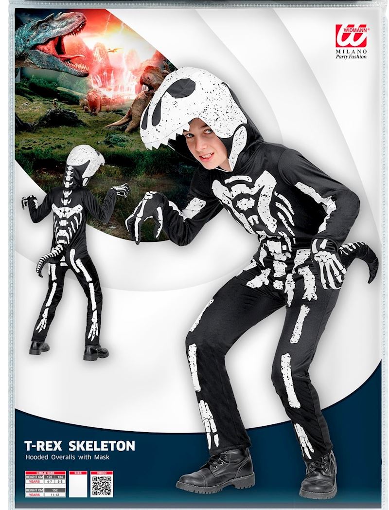 Costume squelette T-Rex taille 136cm