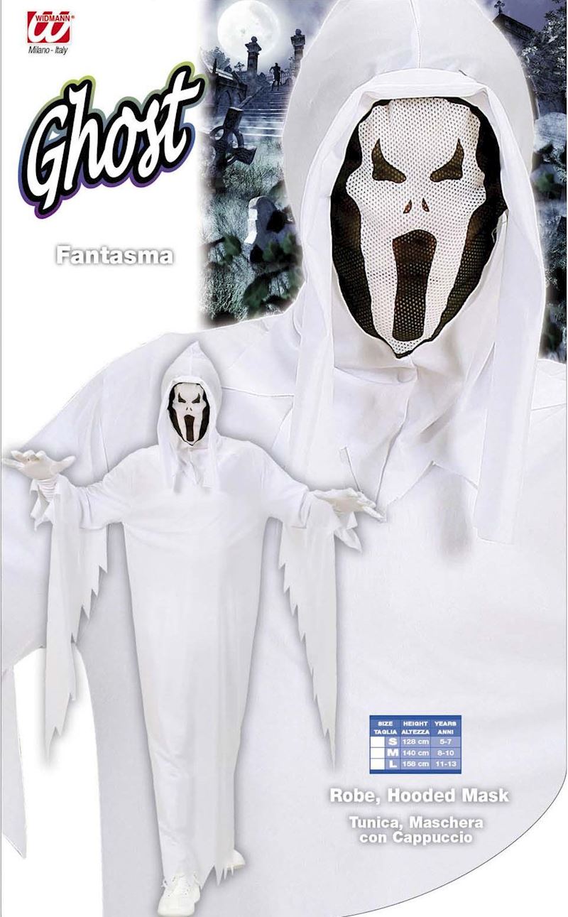 Kostüm Geist mit Maske 128cm 