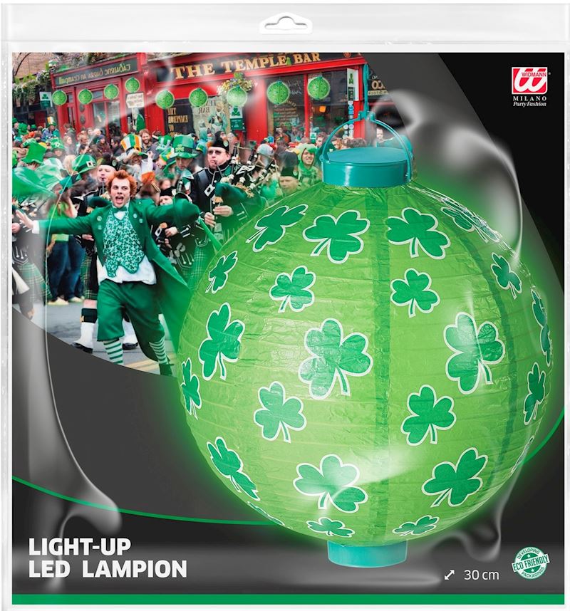 LED Lampion St. Patrick Day mit 2 Lichtern 30cm