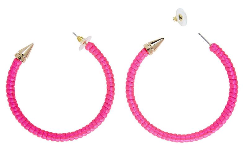 Boucles d'oreille pink neon 