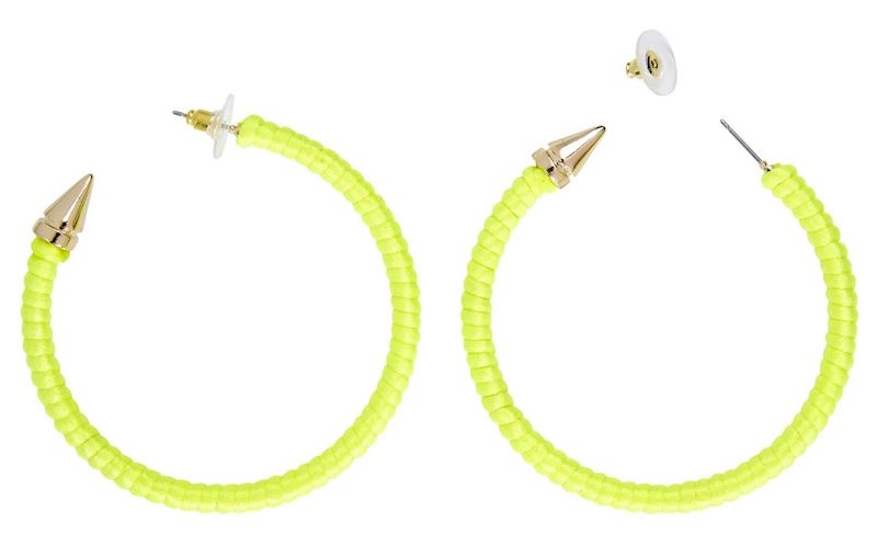 Boucles d'oreille jaune neon 