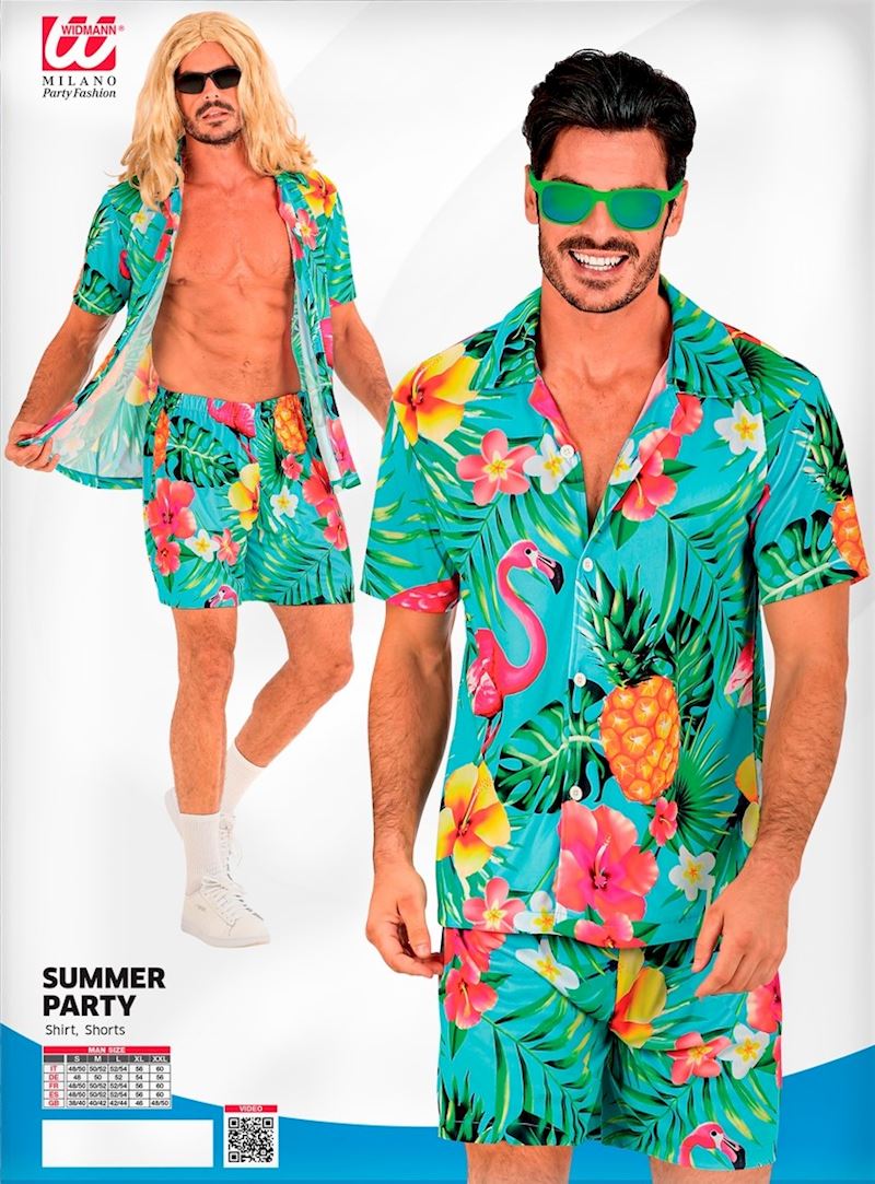 Costume fête d'ete chemise et shorts taille XXL