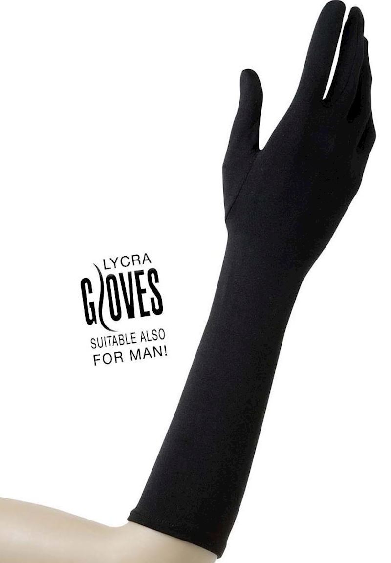 Handschuhe Lycra schwarz für Herren 37cm