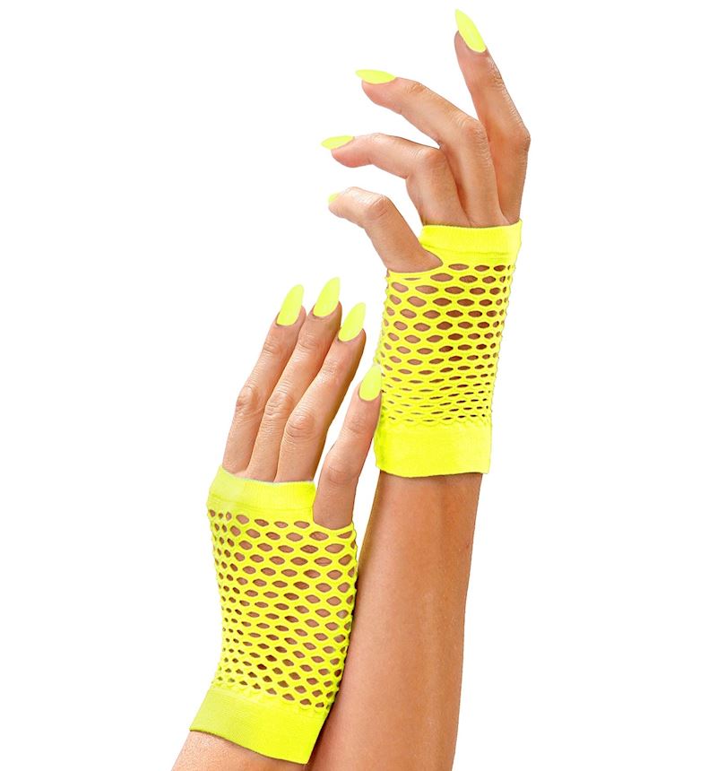Netzhandschuhe gelb ohne Finger
