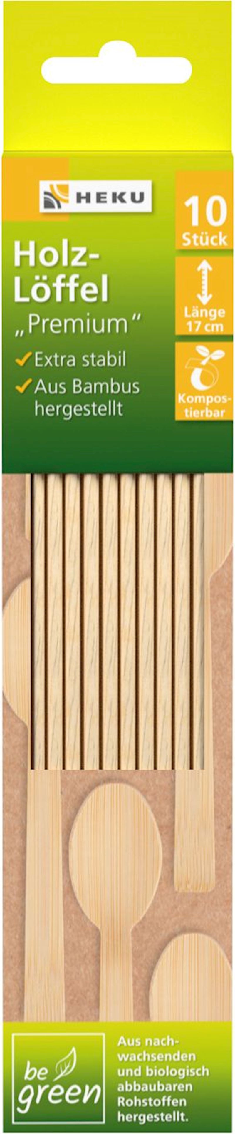 Holz Löffel be green 10 Stk. 17cm aus Bambus Premium