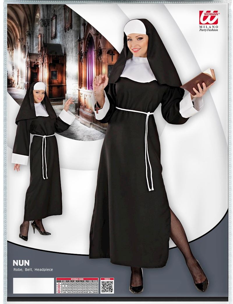 Kostüm Nonne Teresa M mit Kopfbedeckung