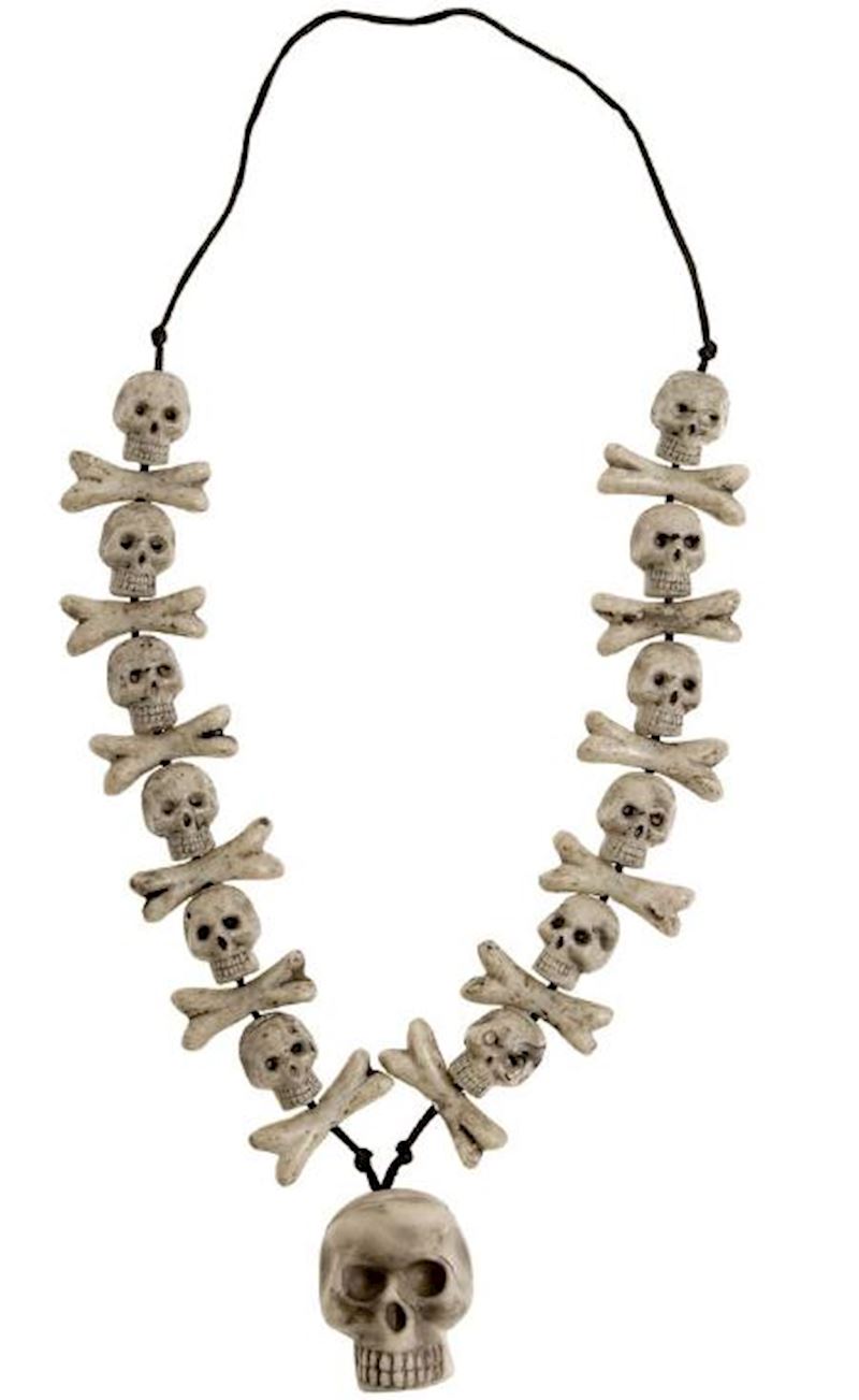Halskette mit Totenköpfen 