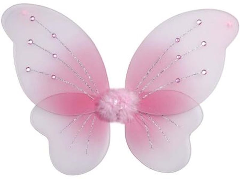 Flügel pink mit Glitter 40x50cm