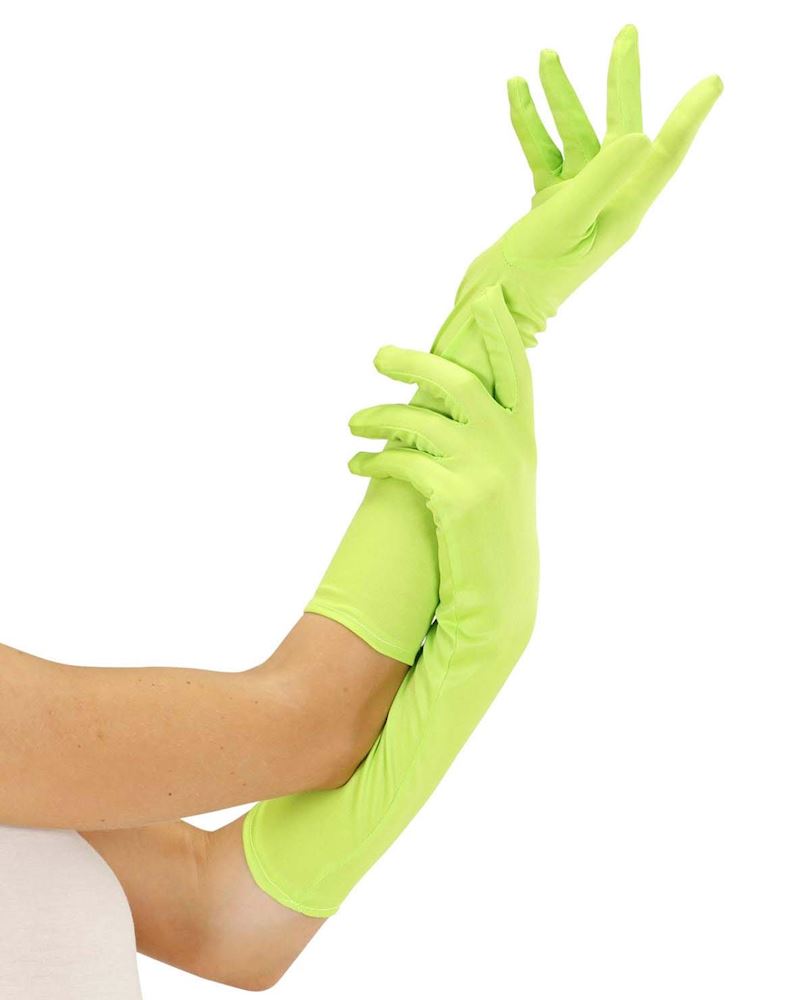 Handschuhe lang neongrün 40cm