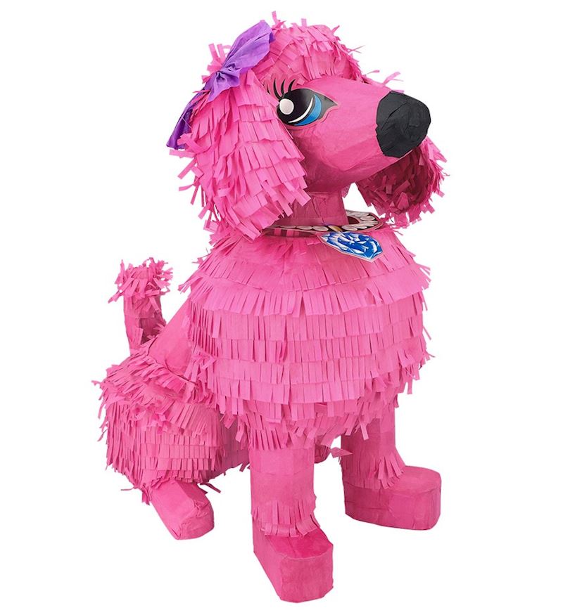 Pinata caniche rose 45x24x38 