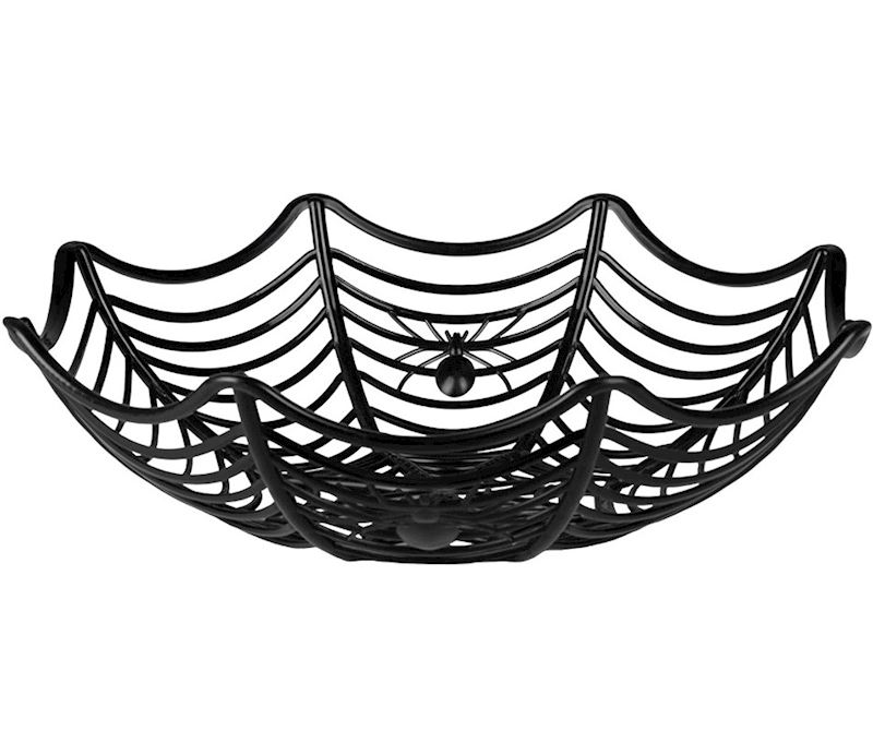 Halloweenkörbchen Spinnennetz 27 cm DM