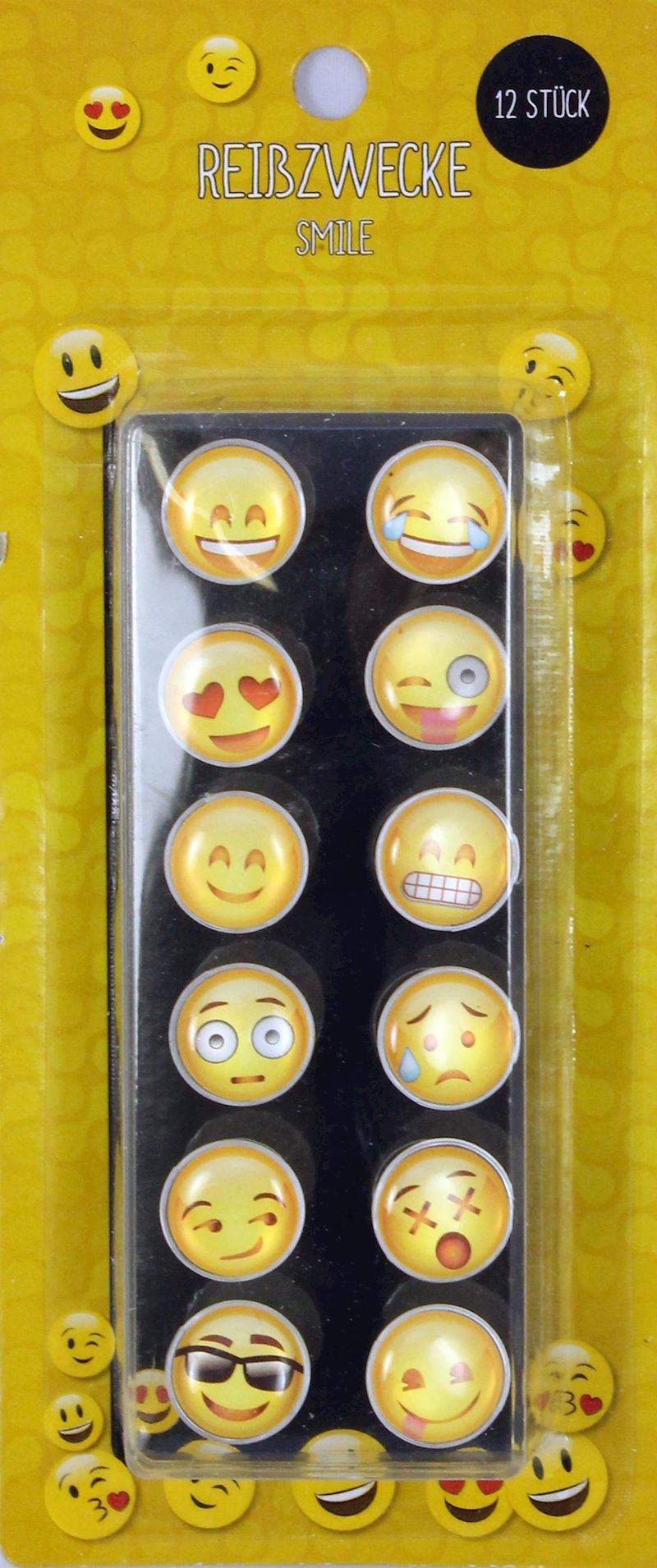 Pinnwand Nadeln Emoji 12er Set