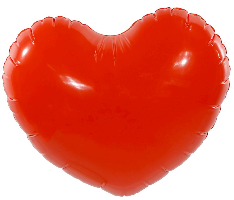 Herz rot aufblasbar 45cm zum Beschriften geeignet