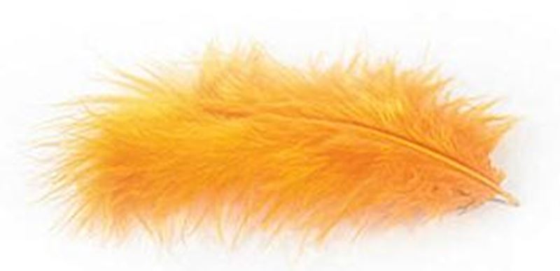 Federn orange 10g im Beutel 5-10cm