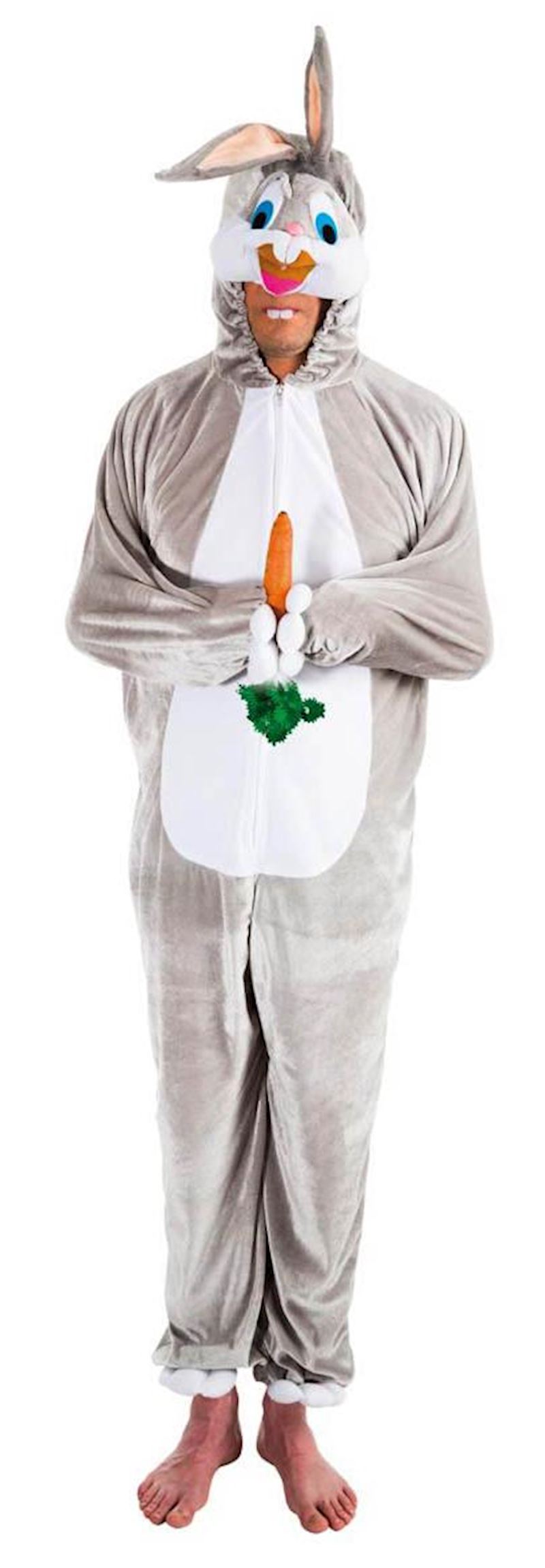 Costume lapin gris combinaison 180cm