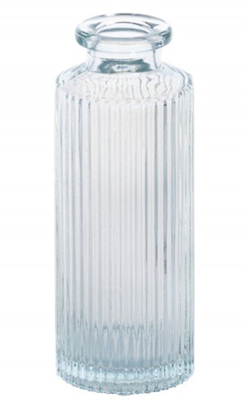 Vase verre Heloise transparent 5.5x13.5cm