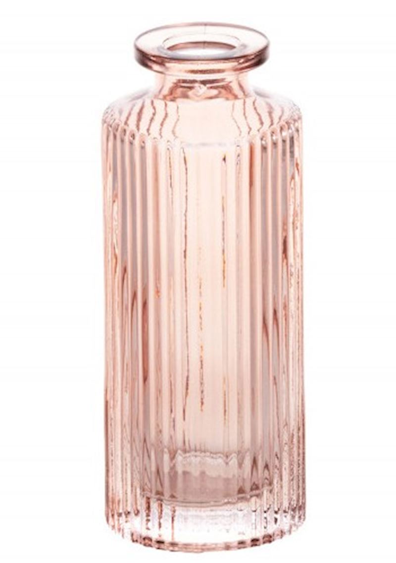 Vase verre Heloise vieux rosé 5.5x13.5cm