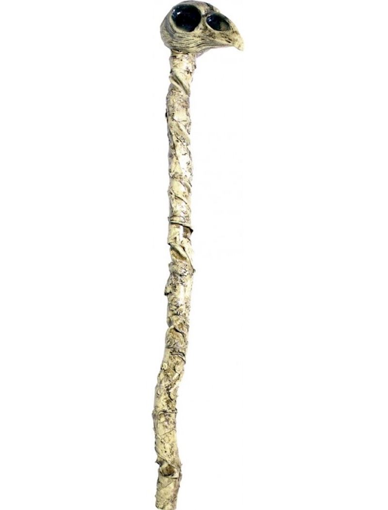 Stock mit Krähen Kopf Latex 119cm