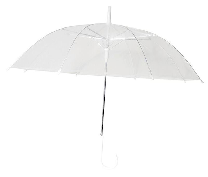 Regenschirm weiss transparent 81x97 cm