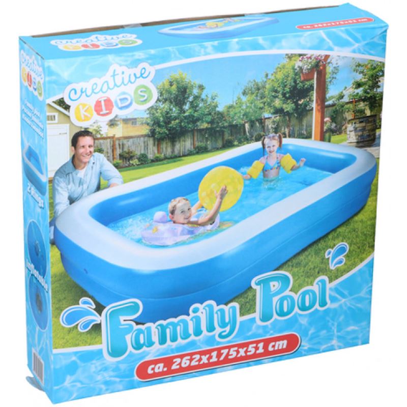 Schwimmbad 262x175x51cm aus PVC Family Pool